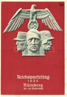 1939 Reichsparteitag Nürnberg. Festpostkarte. Reichsparteitag der NSDAP / Nuremberg Rally. NSDAP German Nazi Party propaganda, swastika, Hitler. 6 Ga. + So. Stpl s: Rich Klein (EK)