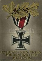 Es kann nur einer Siegen und das sind wir. Adolf Hitler am 8. November 1939 / NSDAP German Nazi propaganda art postcard + stamps on the backside s: Gottfried Klein (EK)