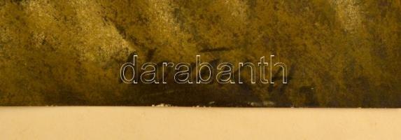 Novák jelzéssel: Szántóföld templommal. Pasztell, papír, 36×48 cm