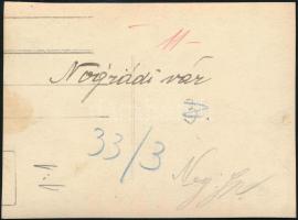 cca 1944 Nógrádi vár, feliratozott vintage fotó, 8,5x11,4 cm