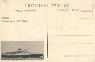 Tripoli + Crociera M.N. "Oceania" steamship