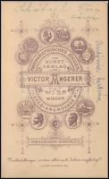 cca 1877 Schöberl Ferencről készült, feliratozott, vizitkártya méretű, vintage fotó, Victor Angerer ...