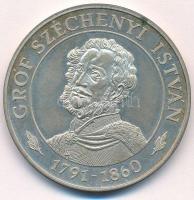 1991. Gróf Széchenyi István 1791-1860 / 1991. Széchenyista öregdiákok jelzett ezüst emlékérme, sorszámmal (43mm/0.640/33,14g)T:1 (PP) patina