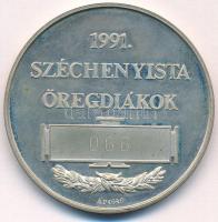 1991. "Gróf Széchenyi István 1791-1860 / 1991. Széchenyista öregdiákok" jelzett ezüst emlé...