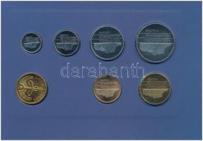 Hollandia 1990. 5c-5G (6xklf) + "Noord Brabant" emlékérem forgalmi sor karton dísztokban T...