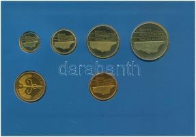 Hollandia 1987. 5c-2 1/2G (5xklf) + "Utrecht" emlékérem forgalmi sor karton dísztokban T:1...