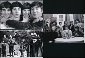 cca 1968 Beatles együttes, 3 db mai nagyítás Fekete György (1904-1990) budapesti fényképész hagyatékából, 10x15 cm