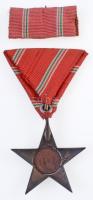 1949. "A Magyar Népköztársasági Érdemérem bronz fokozata" zománcozott bronz kitüntetés mel...
