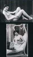 cca 1928 Demeter Károly (1892-1983) párizsi korszakából való szolidan erotikus felvételek, 9 db mai ...