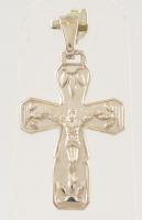 Ezüst(Ag) korpuszos kereszt medál, jelzett, 3×2 cm, nettó: 3 g