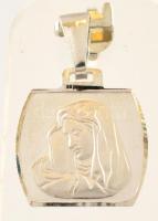 Ezüst(Ag) Mária medál, jelzett, 1,5×1,5 cm, nettó: 2,2 g