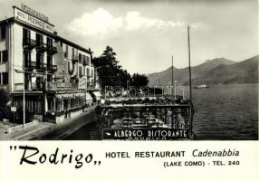 Cadenabbia, Hotel Restaurant Rodrigo, advertisement (14,9 cm x 10,4 cm)