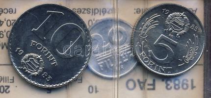 1983. 20f + 5Ft + 10Ft "FAO" T:BU Eredeti tokban, tanúsítvánnyal!