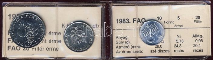 1983. 20f + 5Ft + 10Ft "FAO" T:BU Eredeti tokban, tanúsítvánnyal!