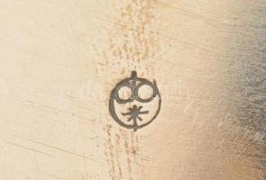 Jelzett alpakka ovális tálca, 41×22  cm