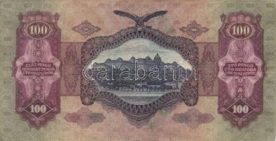 1930-1941. 100P zöld nyilaskeresztes fny-sal + 20P, 50P, 100P zöld "Kerületi Pártvezető Kőszeg&...