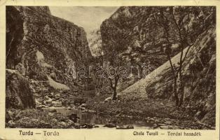 1934 Tordai-hasadék, Cheile Turzii, Torda, Turda; Tordai hasadék. Kiadja Füssy J. No. 22. / Cheia Turzii / gorge (EB)