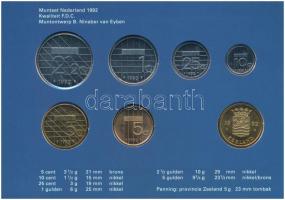 Hollandia 1992. 5c-5G (6xklf) + "Zeeland" emlékérem forgalmi sor karton dísztokban T:1 Net...