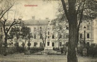 1911 Gyulafehérvár, Karlsburg, Alba Iulia; Lozenau emlékmű. Schäser Ferenc kiadása / Lusenau Denkmal / monument of Ludwig von Losenau (ázott / wet damage)