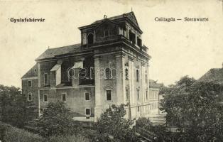 1917 Gyulafehérvár, Karlsburg, Alba Iulia; Csillagda, csillagvizsgáló. Weisz Bernát kiadása / Sternwarte / observatory (ázott / wet damage)