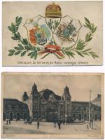 Debrecen, Sz. kir. város és Hajdú-vármegye címere - 2 db régi képeslap / 2 pre-1945 postcards