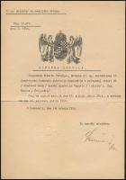 1914 Szurmay Sándor altábornagy által aláírt hovát nyelvű tájékozatás Várady Albert tábornok mozgásáról