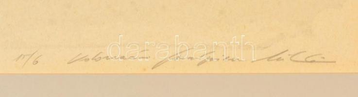 Kolozsvári Grandpierre Miklós (1950-): Rabbi. Litográfia, papír, jelzett, üvegezett keretben, 44×30 ...