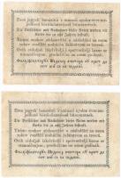 1849. 15kr + 30kr "Kossuth bankó" T:III