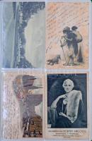 36 db RÉGI vegyes képeslap, városok és motívumok albumban / 36 pre-1945 postcards in an album: towns and motives