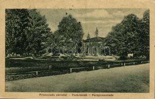 Buziásfürdő, Baile Buzias; Promenada parcului / Park korzó / park, promenade (EK)