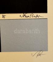 Szász Endre( 1926-2003): Az öregség szobra. Szitanyomat, papír, jelzett, 29×42 cm