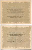 1848. 10Ft "Kossuth bankó" (2x) egyiknél fordított hátlapi alapnyomat T:II-,III 
Adamo G1...