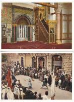 42 db RÉGI használatlan közel-keleti városképes lap: sok Jeruzsálem / 42 pre-1945 unused Middle Eastern town-view postcards: many Jerusalem