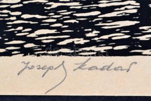 Joseph Kádár (1936-2019): Kompozíció. Elektrográfia, papír, jelzett, művészpéldány (EA), 27x36 cm