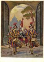 Vatican City, Citta del Vaticano; Parata della Guardia Svizzera / march of the Swiss Guard s: Rob. Schiess (14,8 cm x 10,5 cm)