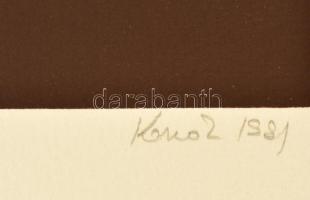 Konok Tamás (1930-): S.T: Szitanyomat (5/40), papír, jelzett, 27,5×27,5 cm