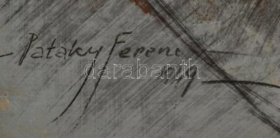 Pataky Ferenc(1897-?): Férfi portré.Vegyes technika, karton, jelzett, 40×29 cm