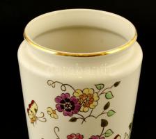 Zsolnay pillangómintás váza, kézzel festett, jelzett, kis kopásnyomokkal, m: 29,5 cm