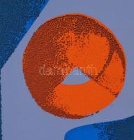 Halász Szabó Sándor (1920-1997): Absztrakt formák. Szitanyomat (22/30), papír, jelzett, 40x29 cm