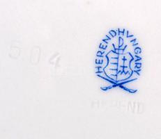Herendi Eton mintás porcelán mélytányér, 6 db, kézzel festett, jelzett, kis kopásnyomokkal, d: 20,5 ...
