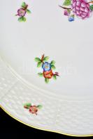 Herendi Eton mintás porcelán lapostányér,  kézzel festett, jelzett, kis kopásnyomokkal, d: 25,5 cm