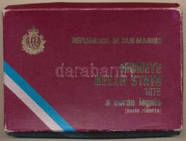 San Marino 1975. 1L-20L (5xklf) forgalmi sor, sérült eredeti tokban, ismeretterjesztő leírással T:1 ...