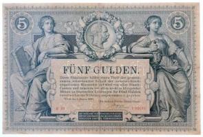1881. 5Ft / 5G Osztrák-Magyar Bank piros sorszámmal T:III,III- Austro-Hungarian Monarchy 1881. 5 Forint / 5 Gulden with red serial number C:F,VG Adamo G127