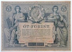 1881. 5Ft / 5G "Osztrák-Magyar Bank" piros sorszámmal T:III,III-
Austro-Hungarian Monarch...
