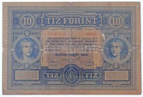 1880. 10Ft/10G "Osztrák-magyar Bank" T:III- kis ly.
Austro-Hungarian Monarchy 1880. 10 Fo...