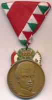 1948. 48-as Díszérem zománcozott Br kitüntetés mellszalaggal T:2  Hungary 1948. Medal of Honour 48 enamelled Br decoration on ribbon C:XF  NMK 528.