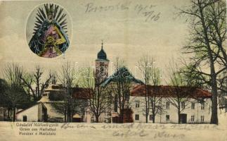 1910 Máriavölgy, Mariental, Mariathal, Marianka (Pozsony, Pressburg, Bratislava); Templom télen. Kiadja Csecho P. / pilgrimage church in winter (EK)
