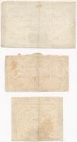 Franciaország 1792. 15s + 25s + 10L "Assignata" T:III,III-
France 1792. 15 Sols + 25 Sols...