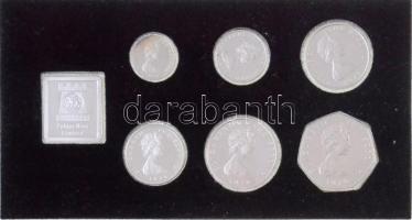 Man-sziget 1979. 1/2p - 50p Ag "II. Erzsébet" (6xklf) + "Pobjoy Mint Limited" Ag...
