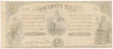 1852. 2Ft "Kossuth bankó" "C" kitöltetlen T:I- foltos Hungary 1852. 2 Forint &qu...